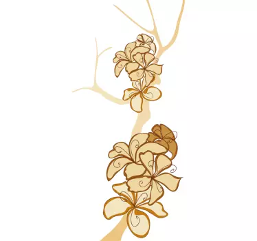 Autocolante de flores ramo de flor de creme - TenStickers