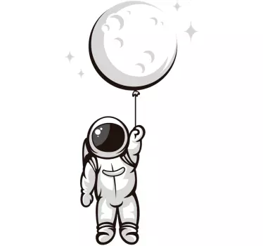 Autocolantes decorativos do espaço Astronauta no espaço - TenStickers