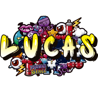 Vinis decorativos urbanos Nome do graffiti colorfull - TenStickers