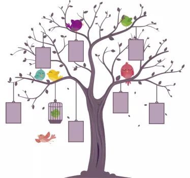 Vinil decorativo de árvore de vinil de árvore infantil personaliz - TenStickers