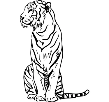 Autocolantes com animais selvagens Tigre listrado - TenStickers