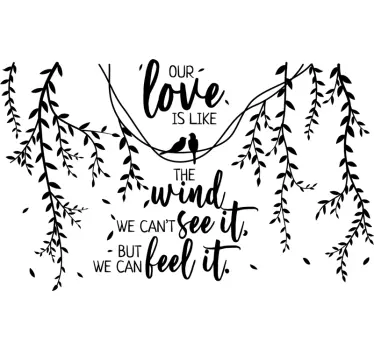 Nosso amor é como uma frase de vento vinis decorativos amor - TenStickers