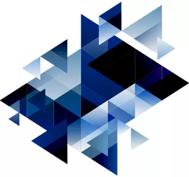 Autocolante abstrato de formas geométricas - TenStickers