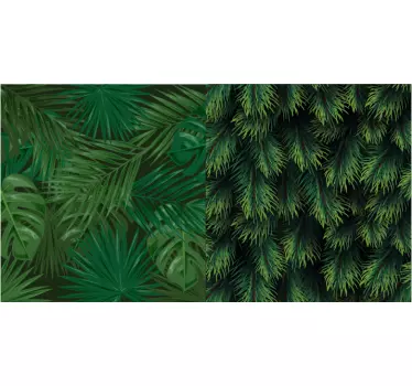 Vinil autocolante para móveis padrão verde - TenStickers