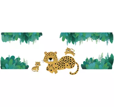 Autocolante de animais selvagens infantis Leopardos - TenStickers