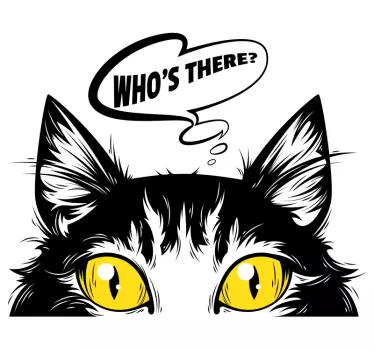 Autocolante para PC Gato Cutucando - TenStickers