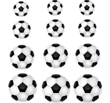 Autocolante Futebol Tamanhos diferentes de futebol - TenStickers