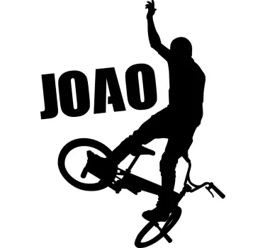 Vinis decorativos de ciclismo BMX com nome - TenStickers