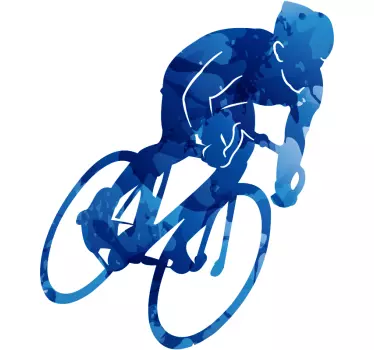 Atucolante de ciclismo silhueta azul - TenStickers