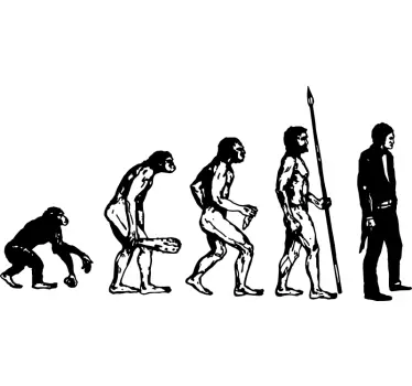 Adesivo de parede evolução humana - TenStickers