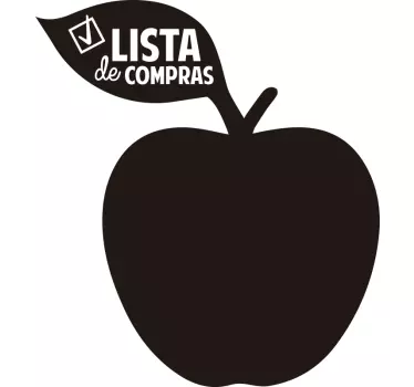 Autocolante de ardósia Maçã lista de compras  - TenStickers