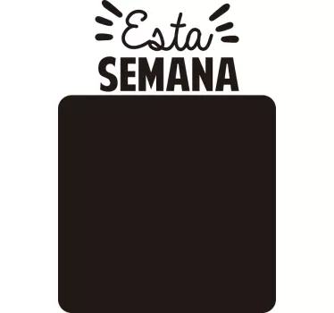 Autocolante quadro negro Planejador de semana - TenStickers