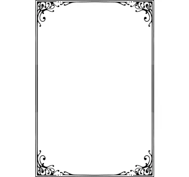 Vinil decorativo vintage moldura floral - TenStickers