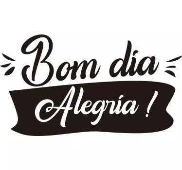 Vinil autocolante decorativo para espelho Bom dia, alegria! - TenStickers