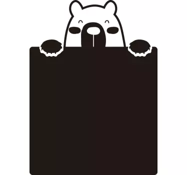 Autocolante de ardósia Ursinho de Notas  - TenStickers