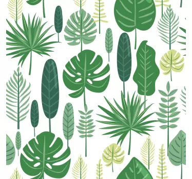 Autocolante para janela de folhas verdes - TenStickers
