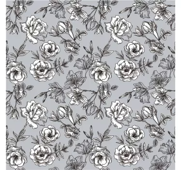 Autocolante para janelas de flores translúcidas - TenStickers