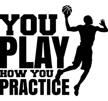 Vinil decorativo de basquetebol Jogas como praticas - TenStickers