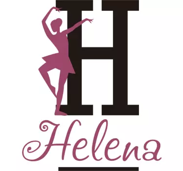 Autocolante de dança letra e nome personalizável - TenStickers