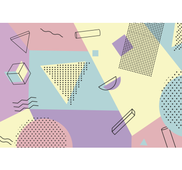 Vinil autocolante para PC Estilo memphis tons de pastel - TenStickers
