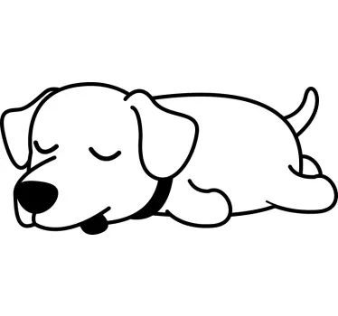 Autocolante decorativo cão em repouso - TenStickers