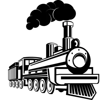 Autocolante decorativo vintage Locomotiva a vapor  - TenStickers