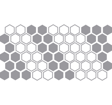 Autocolante para janelas do hexágono geométrico mate - TenStickers