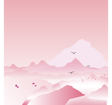 Autocolante para janela paisagem rosa - TenStickers