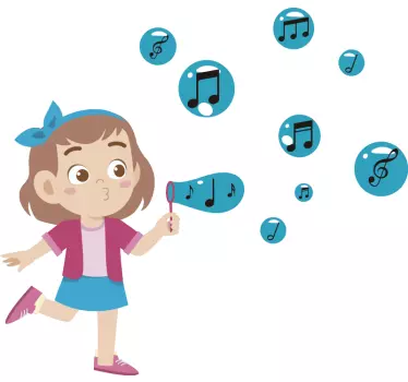 Autocolante decorativo de ilustrações bolhas musicais - TenStickers