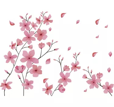 Autocolante decorativo de flores primavera a florir - TenStickers