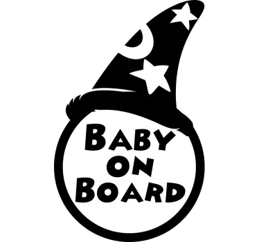 Autocolante para carros bebé a bordo Mickey mágico - TenStickers