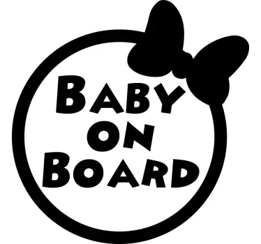 Vinil decorativo para carros bebé a bordo Minnie - TenStickers