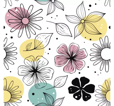 Vinil decorativo para móveis de flores desabrochando - TenStickers