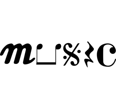 Autocolante decorativo musical Música em símbolos - TenStickers