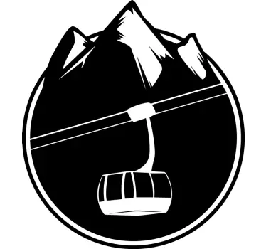 Vinil decorativo de montanhas Teleférico - TenStickers