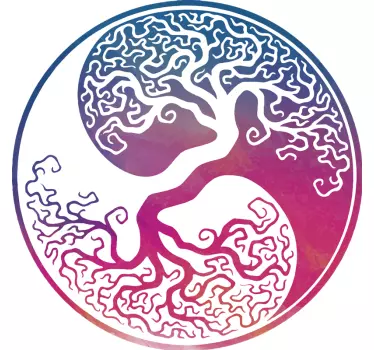 Vinil zen da árvore da vida yin yang - TenStickers