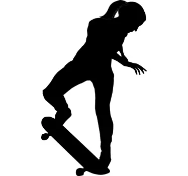 Autocolante de desportos radicais Menina skater - TenStickers