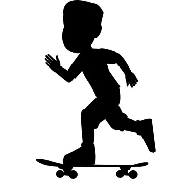 Autocolantes  de silhuetas Skatista de silhueta correndo - TenStickers