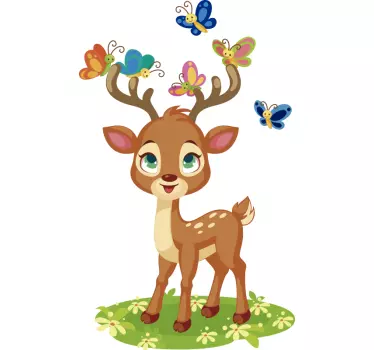 Vinil decorativo de ilustrações Veado animado - TenStickers