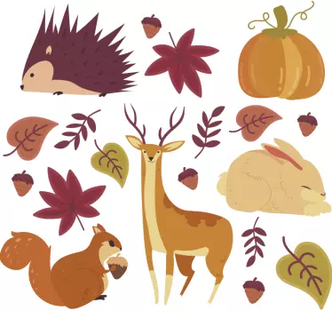 Vinil decorativo infantil Animais da floresta - TenStickers