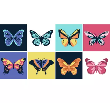 Adesivos azulejos Conjunto de borboleta - TenStickers