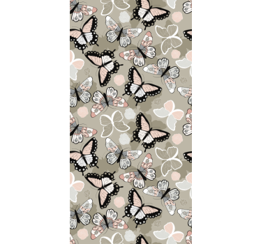 Janela de borboleta duas janela vinil autocolante decorativo - TenStickers