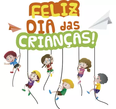 Vinil decorativo para montras Feliz Dia das Crianças - TenStickers