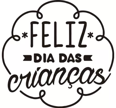 Vinil decorativo para montras Nuvem Feliz Dia das Crianças - TenStickers
