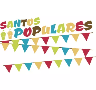 Autocolante de outros acontecimentos para montras Santos Populare - TenStickers