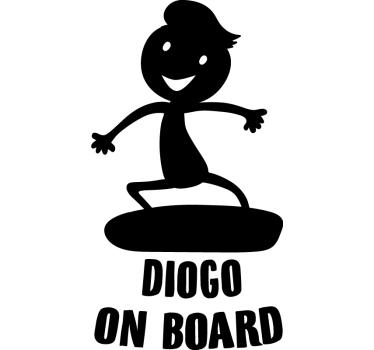 Autocolante para carros Pequeno surfista a bordo - TenStickers