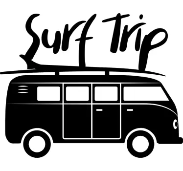Autocolante decorativo de surf Surf trip - TenStickers