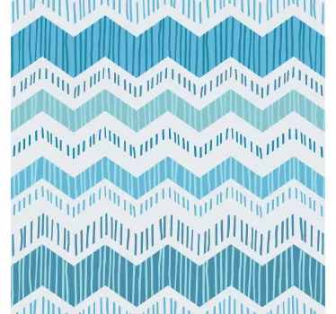 Vinil decorativo para móveis zig zag azul - TenStickers