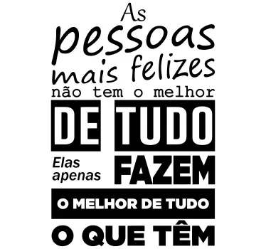 Autocolante motivacional As pessoas mais felizes - TenStickers