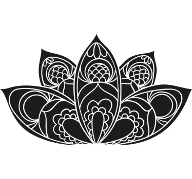 Vinil decorativo floral Mandala flor de lótus - TenStickers